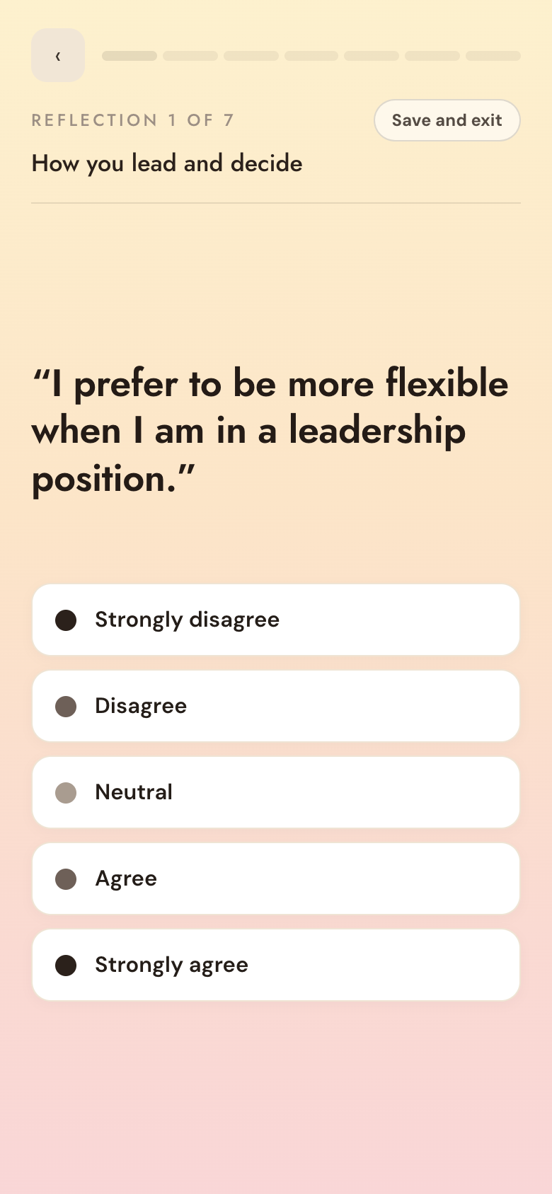 A Nura reflection question on a phone